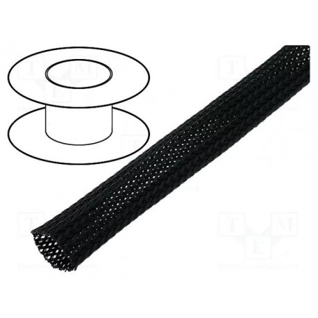 Oplot poliester czarny oplot 7-13nom 8mm